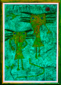 Adan y Eva. Oil on canvas. Cm. 117X77