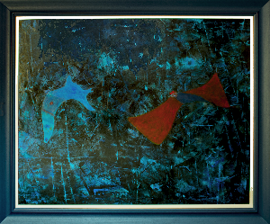 Blue tango. Oil on canvas. Cm. 123X100