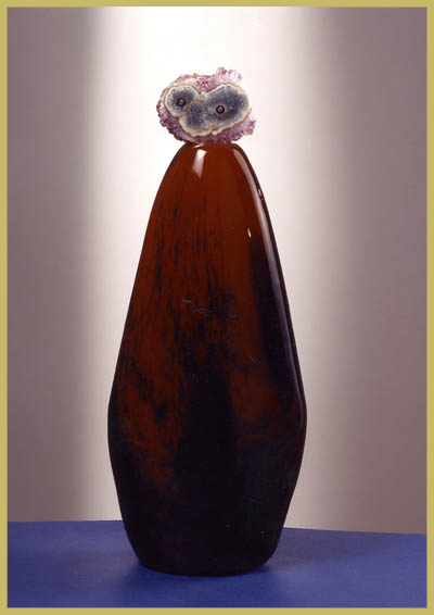 Máscara de carnaval. Cristallo-ametista. Cm. 45X25X25