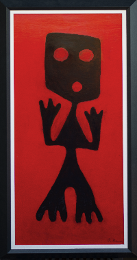 Travieso Oil on canvas. Cm.100X45O