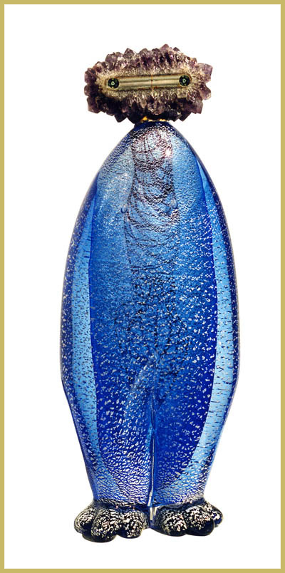 Tutto cuore. Cristallo-ametista. Cm. 52X32X28