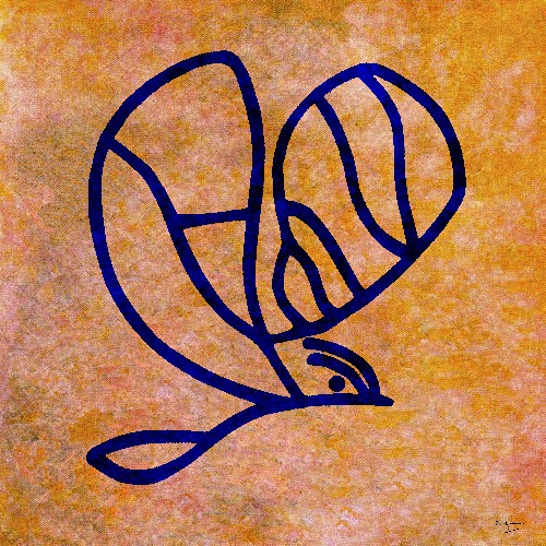 Azul de alas. Digital print. Cm. 100X100