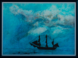 En viaje. Acrilico su tela Cm. 97X69